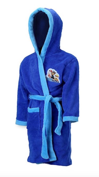 Paw Patrol Kinder-Bademantel Morgenmantel mit Kapuze Blau