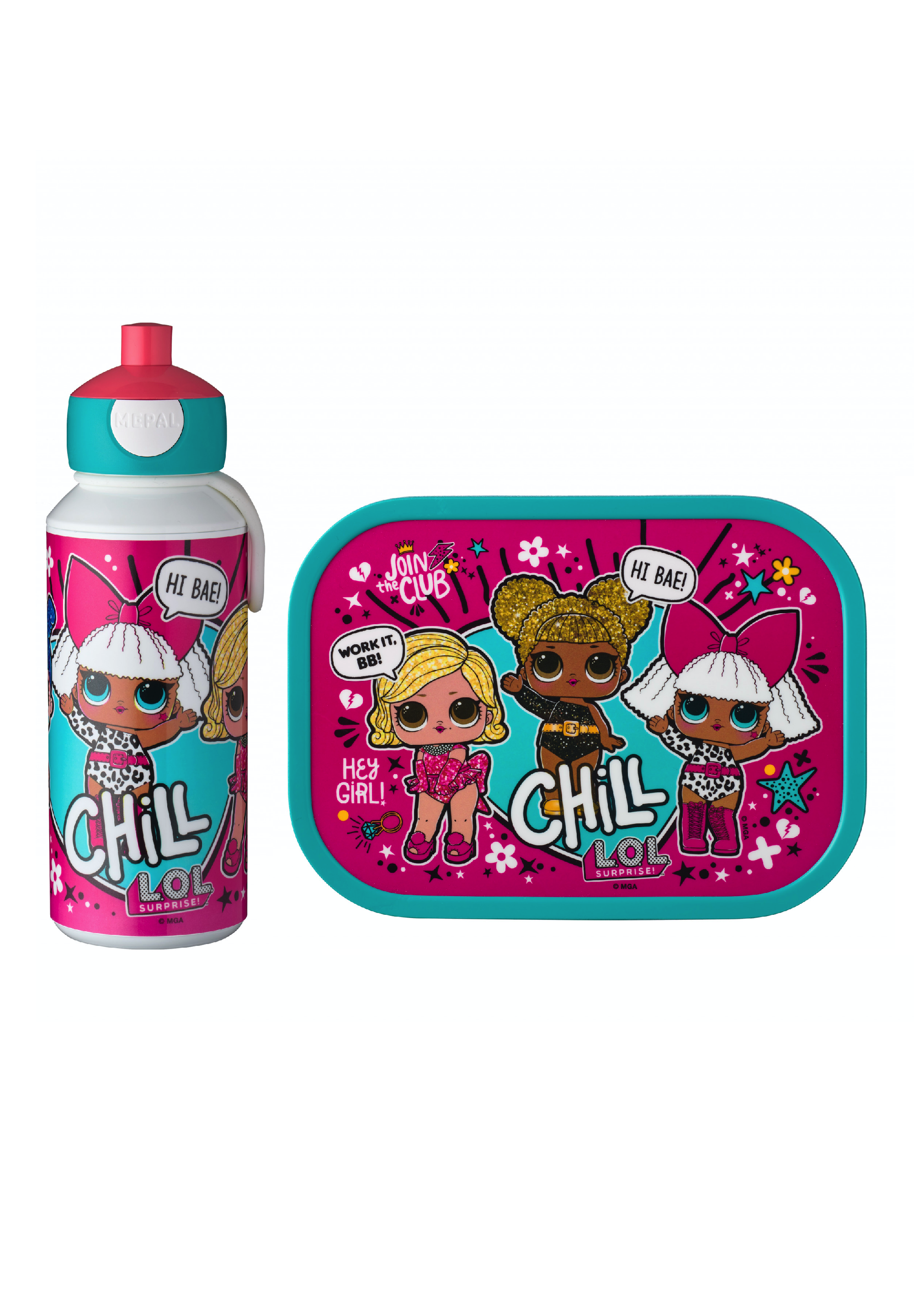 L.O.L. Surprise! Lunch-Set Trinkflasche und Brotdose 2 Fächer