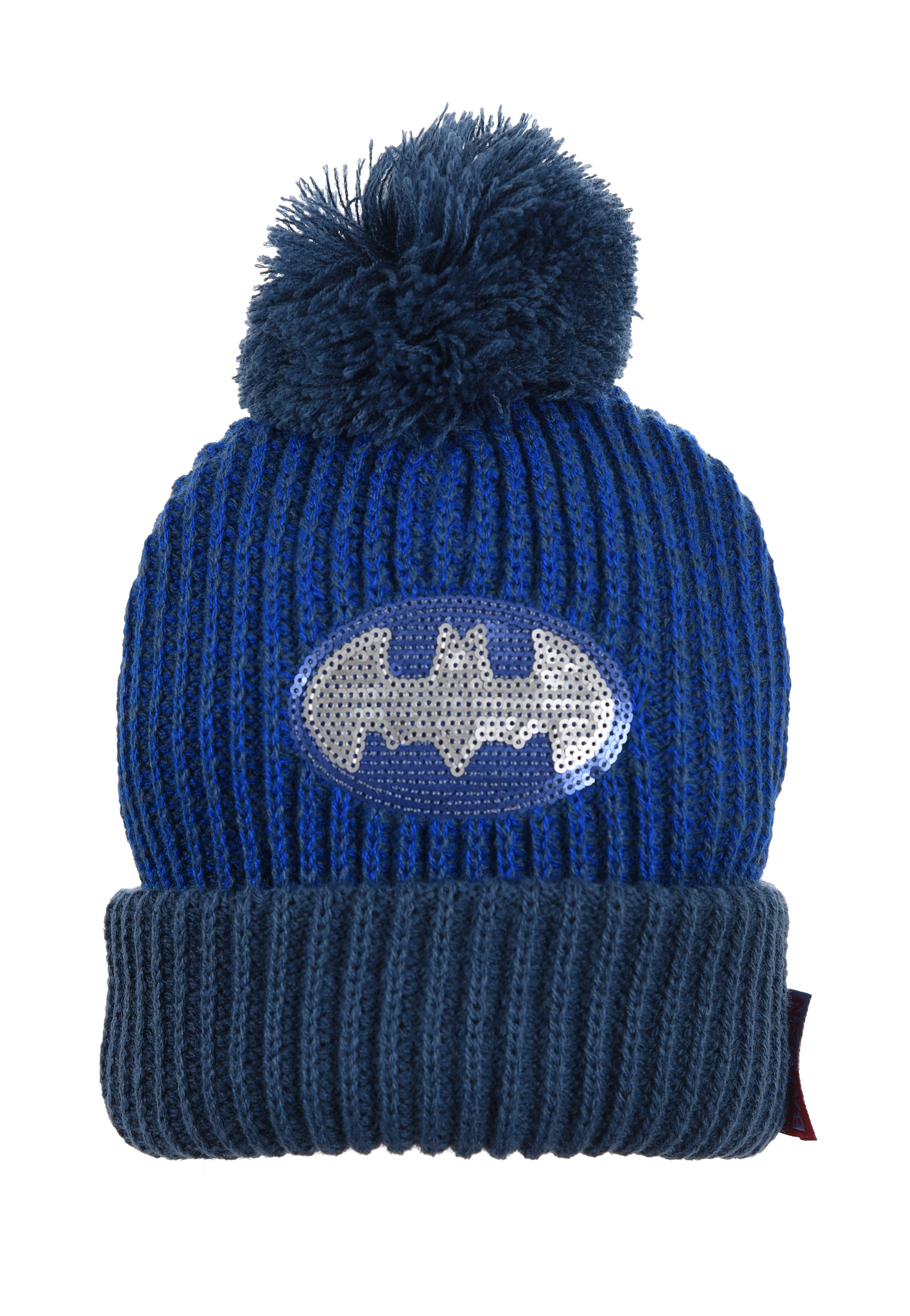 Batman Kinder Jungen Winter-Mütze Bommelmütze