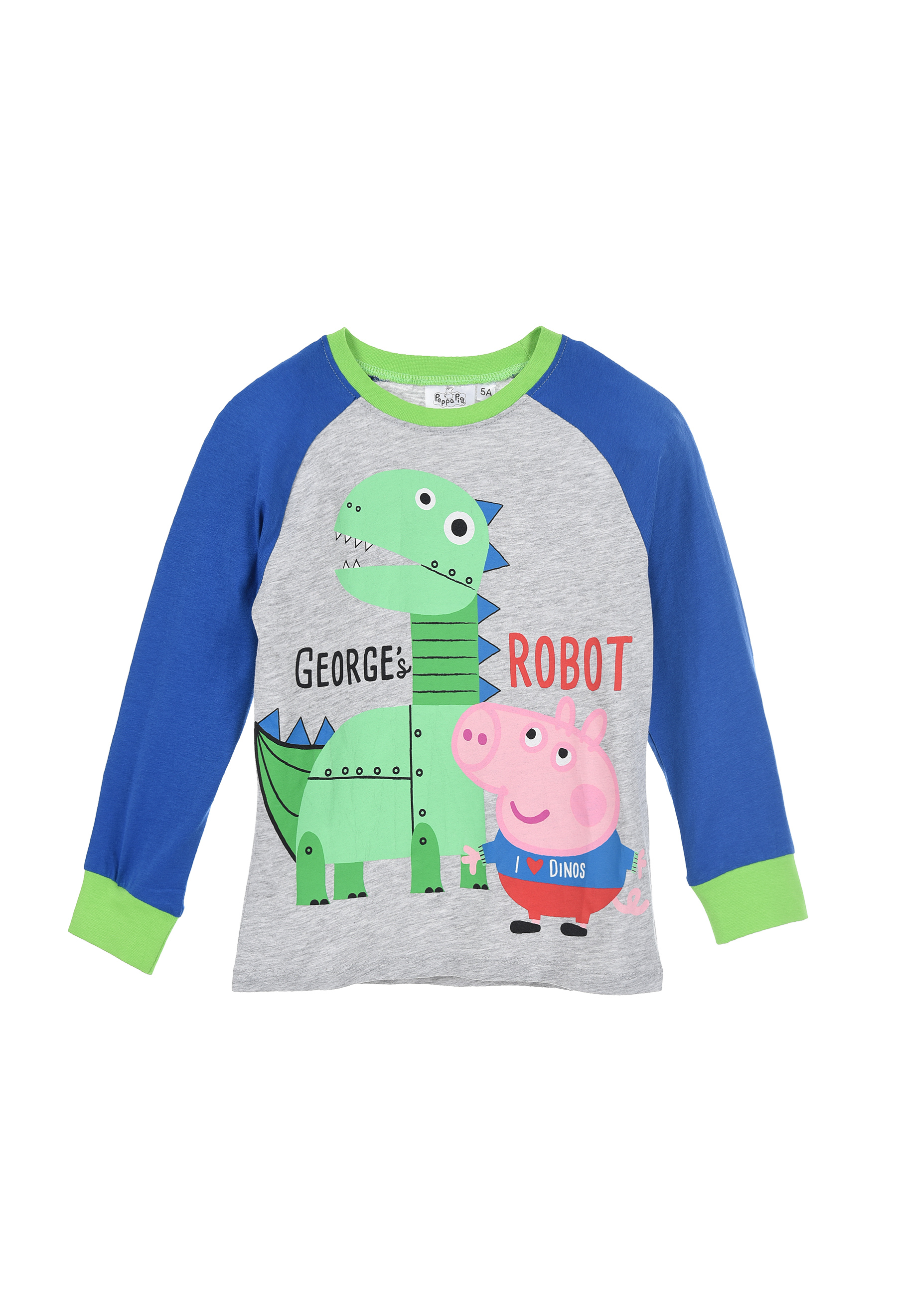 Peppa Wutz Pig George Kinder Jungen Schlafanzug Mädchen Pyjama Langarmshirt Langarm T-Shirt + Schlafhose