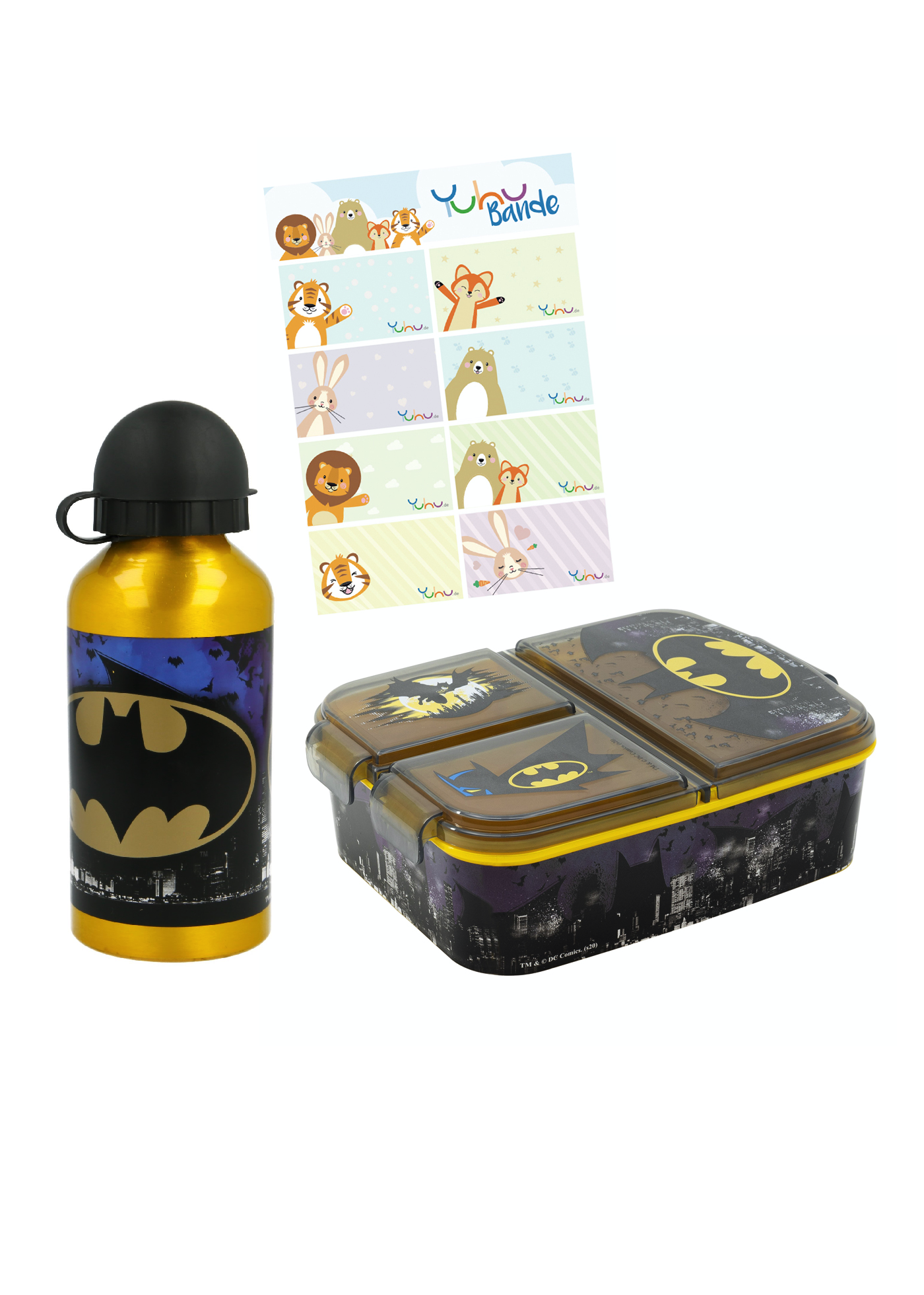 Batman Lunch-Set Premium Brotdose + Alu-Trinkflasche