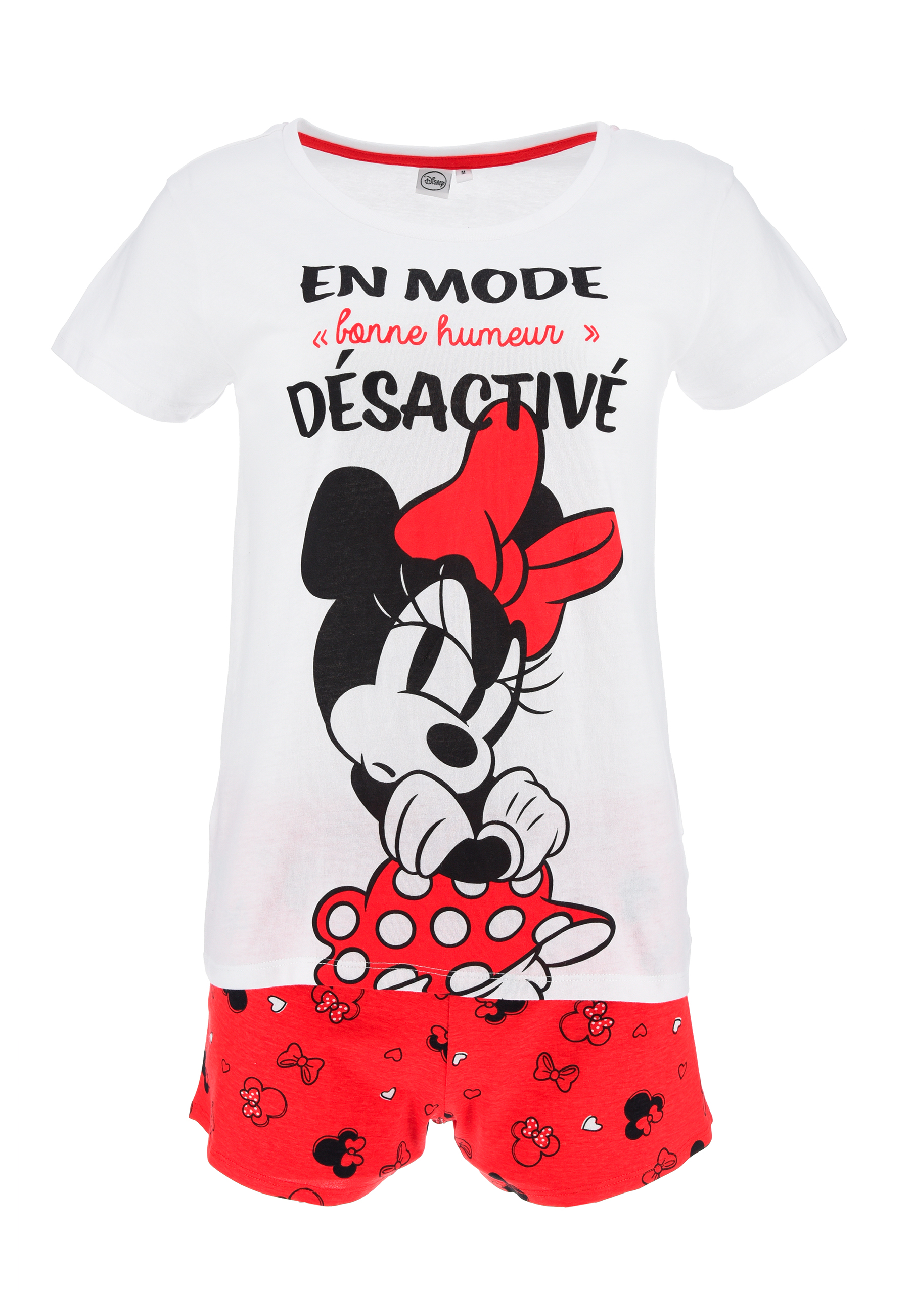 Minnie Mouse Damen Sommer Pyjama Schlafanzug kurz