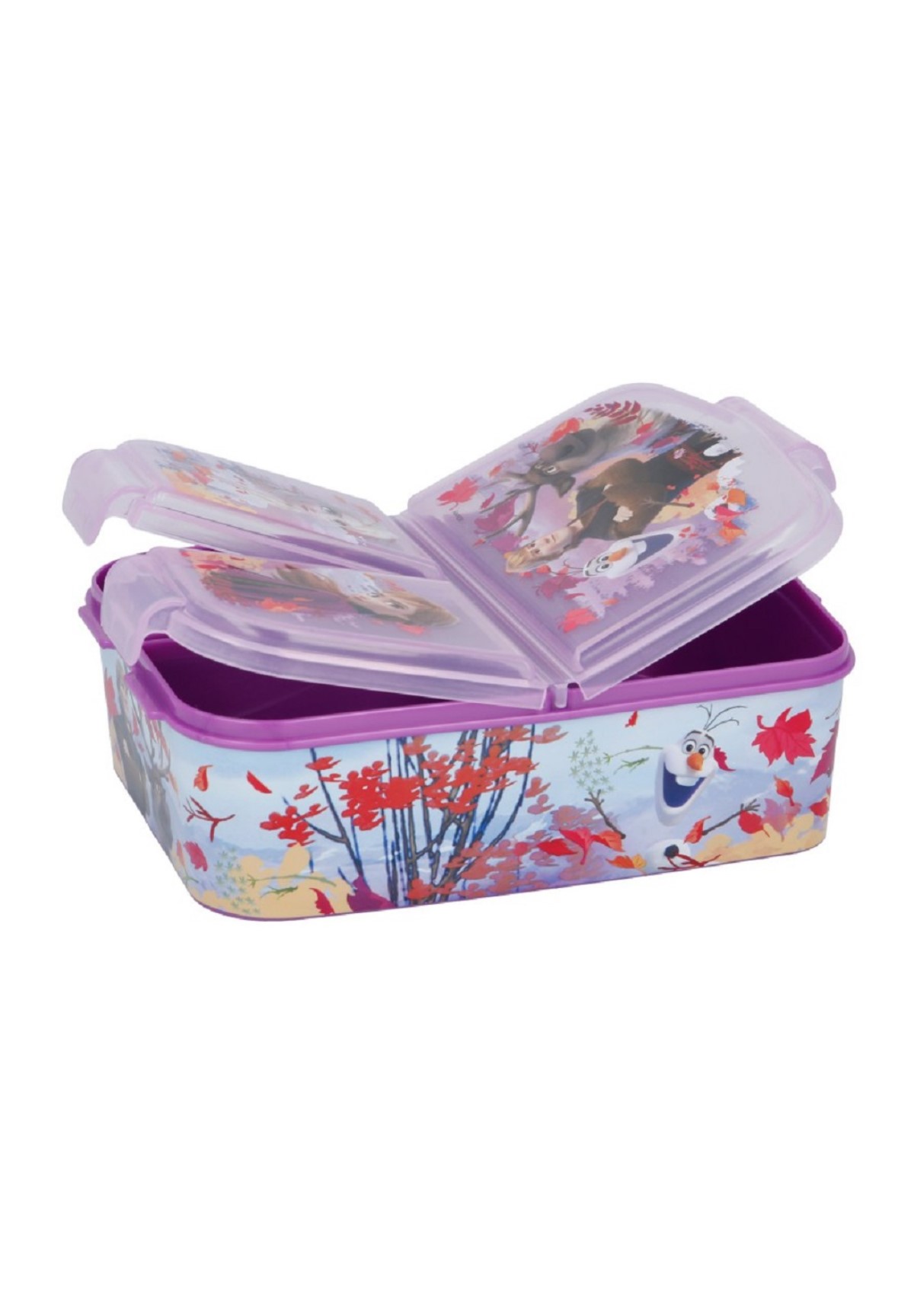 Frozen 2 - Die Eiskönigin II Anna und Elsa Kinder Premium Lunchbox Brotdose Frühstücks-Box Vesper-Dose mit 3 Fächern