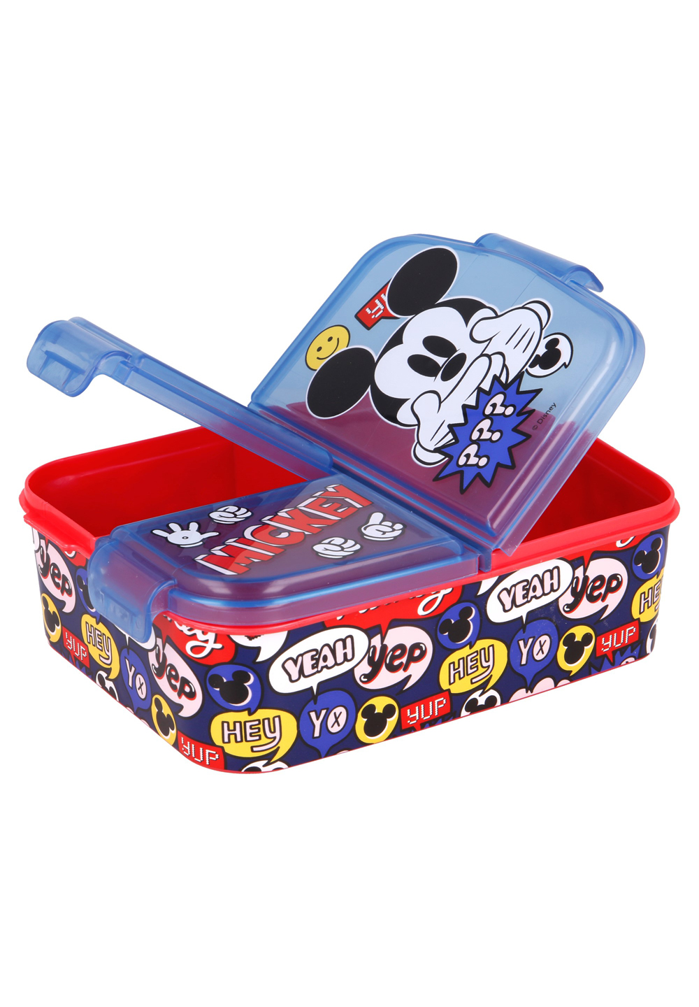 Mickey Mouse Kinder Premium Brotdose Lunchbox Frühstücks-Box Vesper-Dose mit 3 Fächern