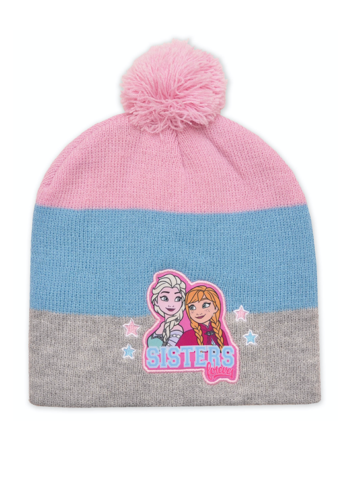 Disney Frozen - Die Eiskönigin Anna Elsa Kinder Winter-Mütze Bommelmütze Rosa