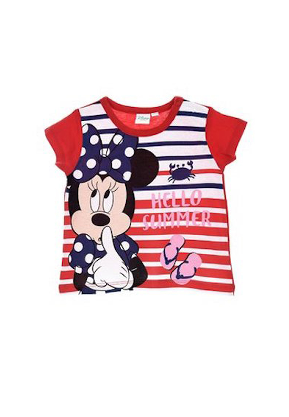 Disney Minnie Mouse Baby Mädchen T-Shirt "Hello Summer" Rot