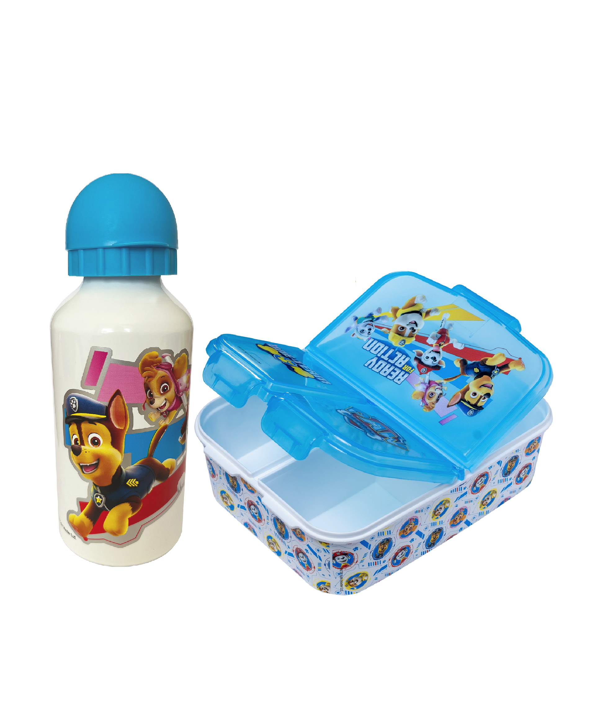 Paw Patrol Lunch-Set Chase Marshall Rubble Skye Premium Brotdose + Alu-Trinkflasche