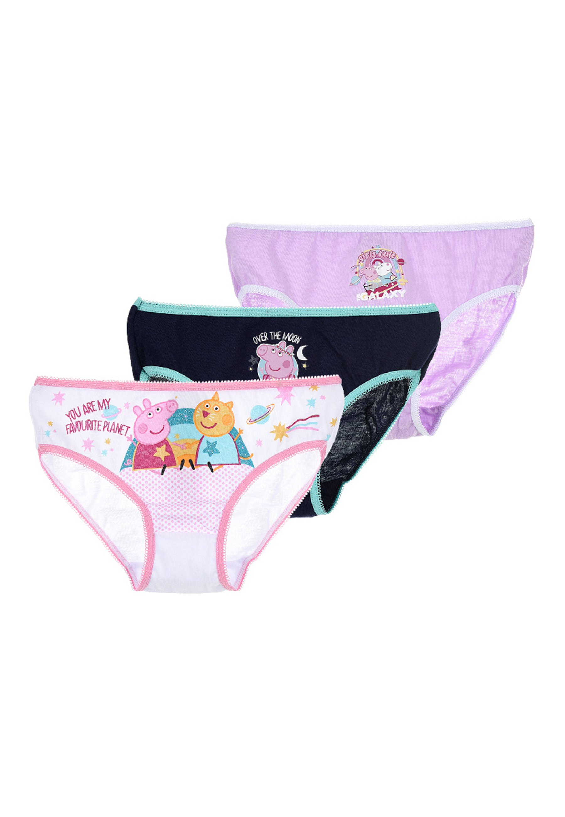 Peppa Wutz Pig Kinder Unterhosen Mädchen Schlüpfer Slips 3er Pack 