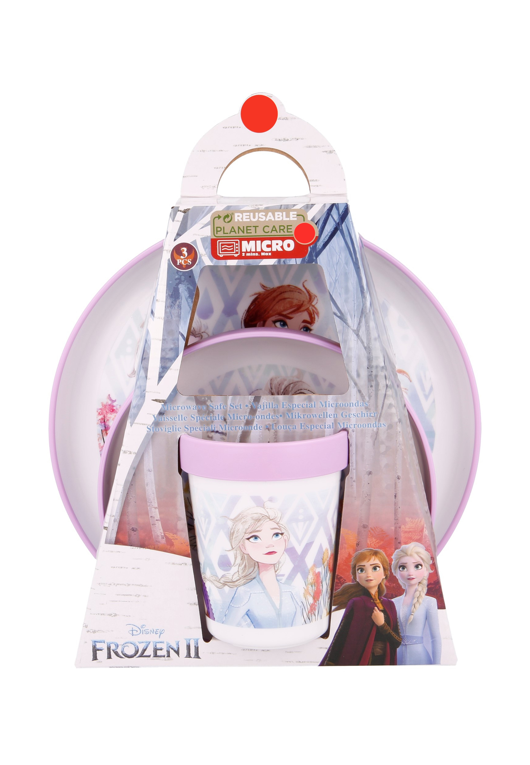 Frozen - Die Eiskönigin Anna & Elsa Kinder Geschirr-Set Teller Schale Becher 3 tlg. BPA-frei