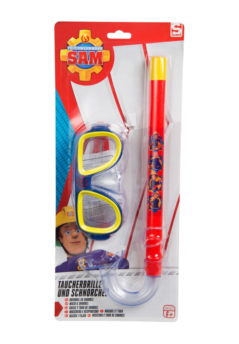 Feuerwehrmann Sam Schnorchel-Set Tauch-Set Taucherbrille Schnorchel