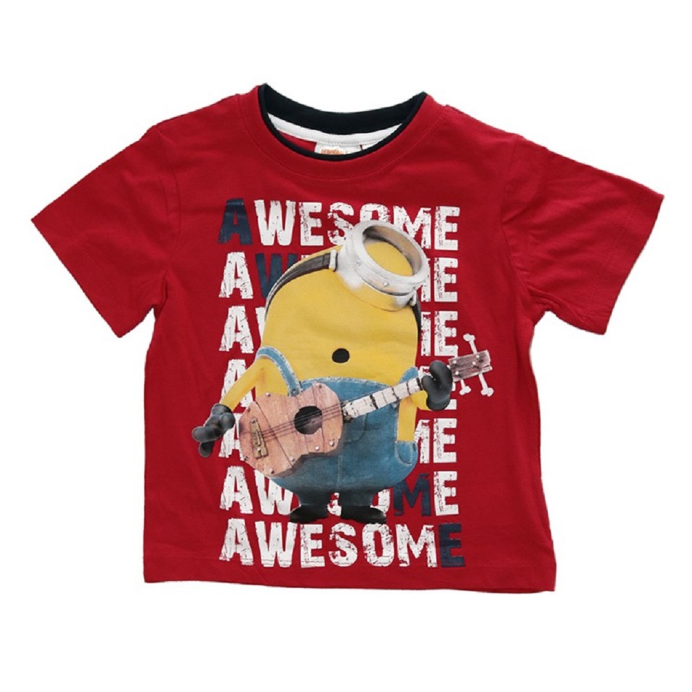 Minions Kinder T-Shirt "Awesome" Rot