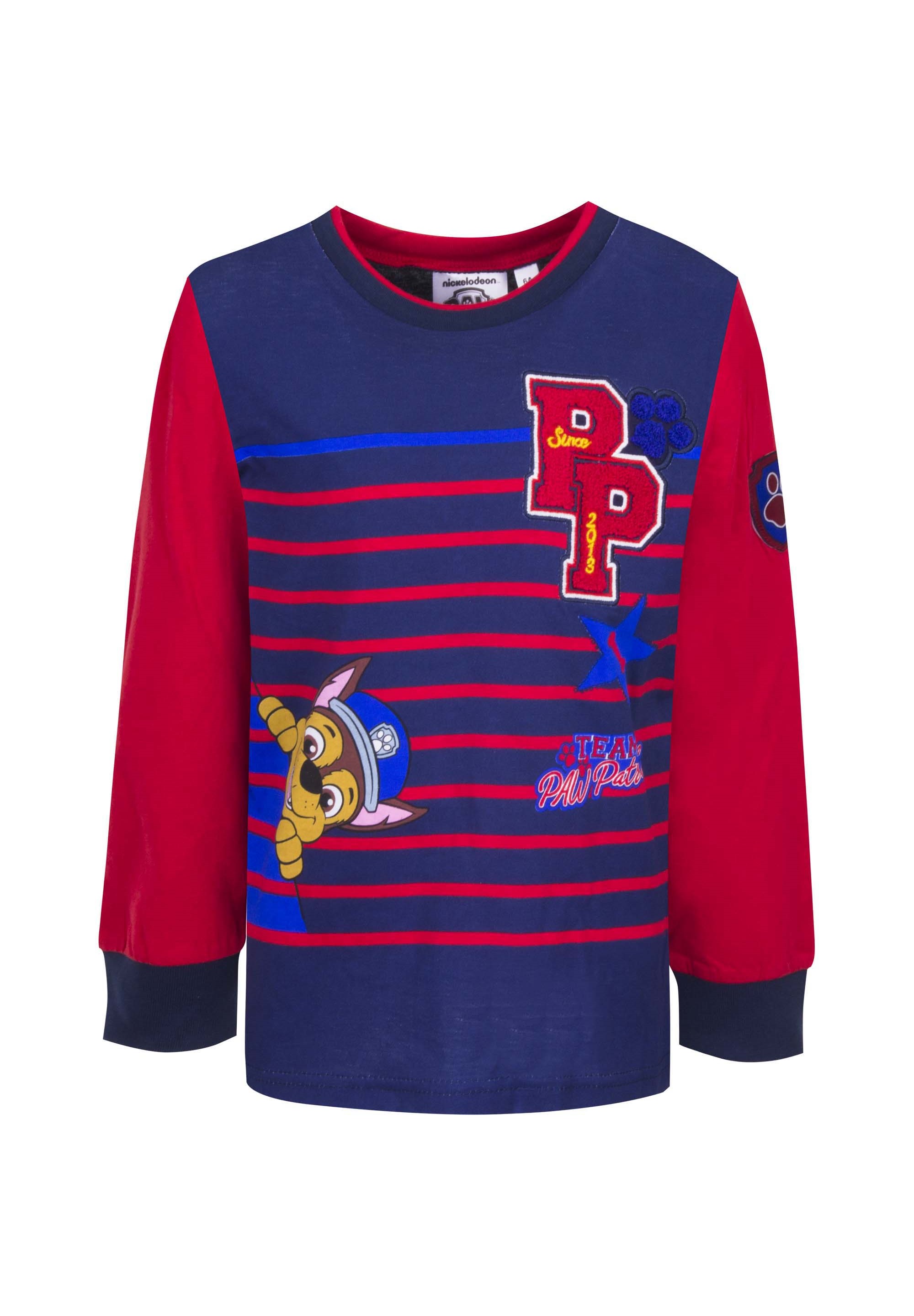 Paw Patrol Longsleeve Jungen Langarm-Shirt Kinder Oberteil mit Chase und Marshall