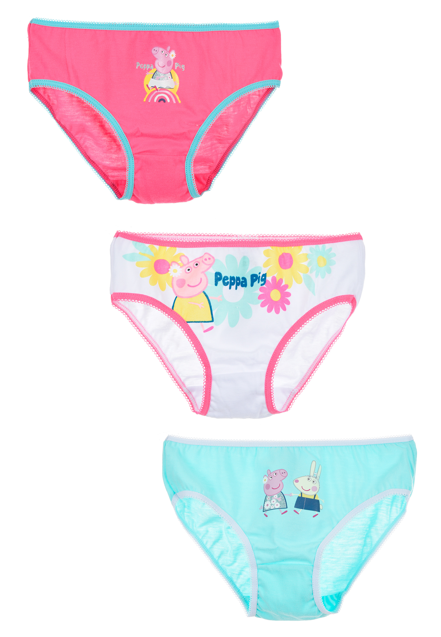 Peppa Wutz Pig Kinder Unterhosen Mädchen Schlüpfer Slips 3er Pack