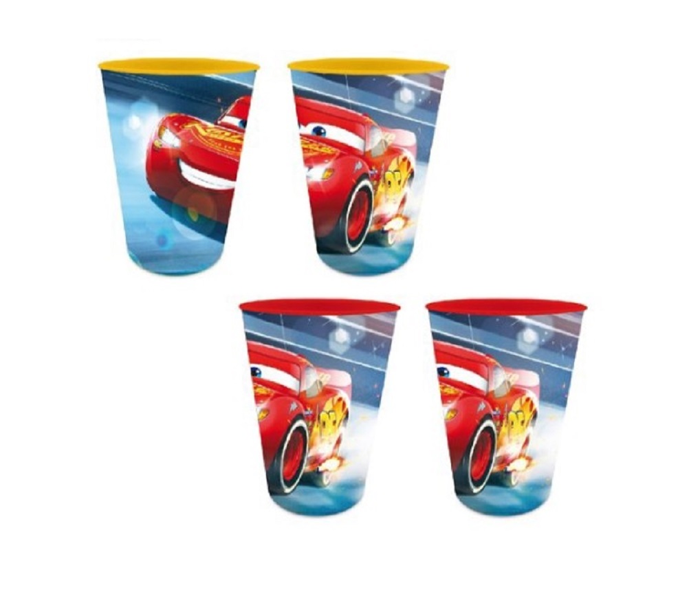 Disney Cars Trinkbecher Gläser 4er Set