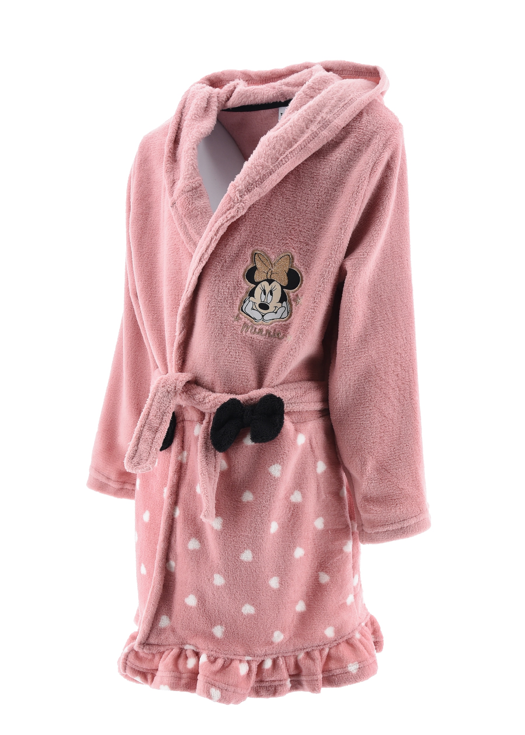 Minnie Mouse Kinder Mädchen Bademantel Morgenmantel mit Kapuze