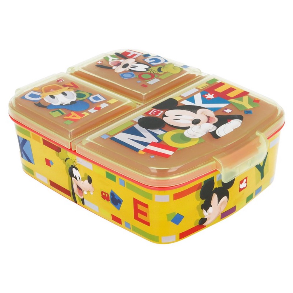 Kinder Premium Brotdose Lunchbox Frühstücks-Box Vesper-Dose mit 3 Fächern