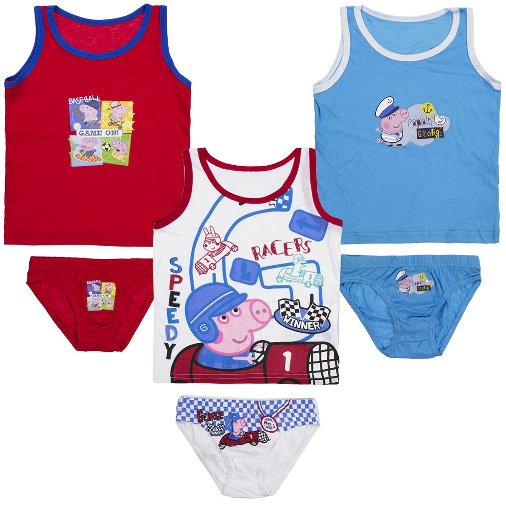 Peppa Wutz Pig Unterwäsche-Set Unterhemd + Unterhose mit George