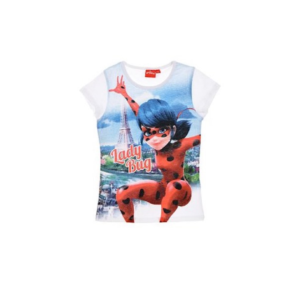 Miraculous Ladybug Mädchen T-Shirt Weiss