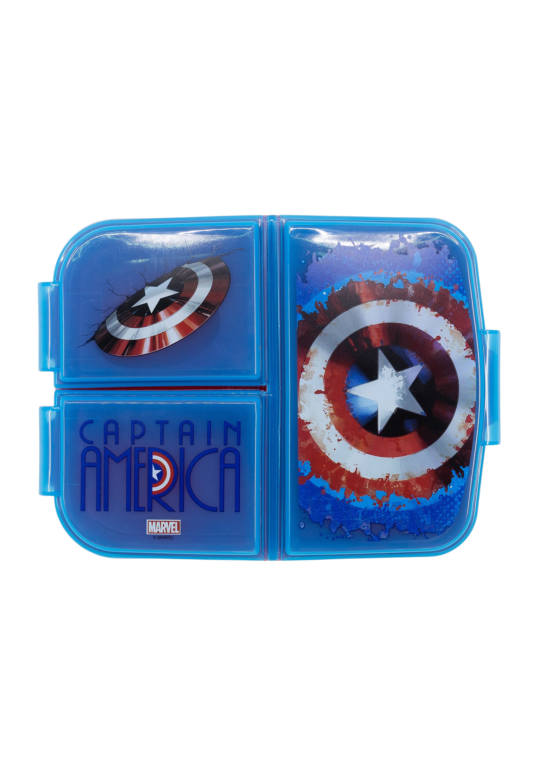 Avengers Captain America Kinder Premium Brotdose Lunchbox Frühstücks-Box Vesper-Dose mit 3 Fächern