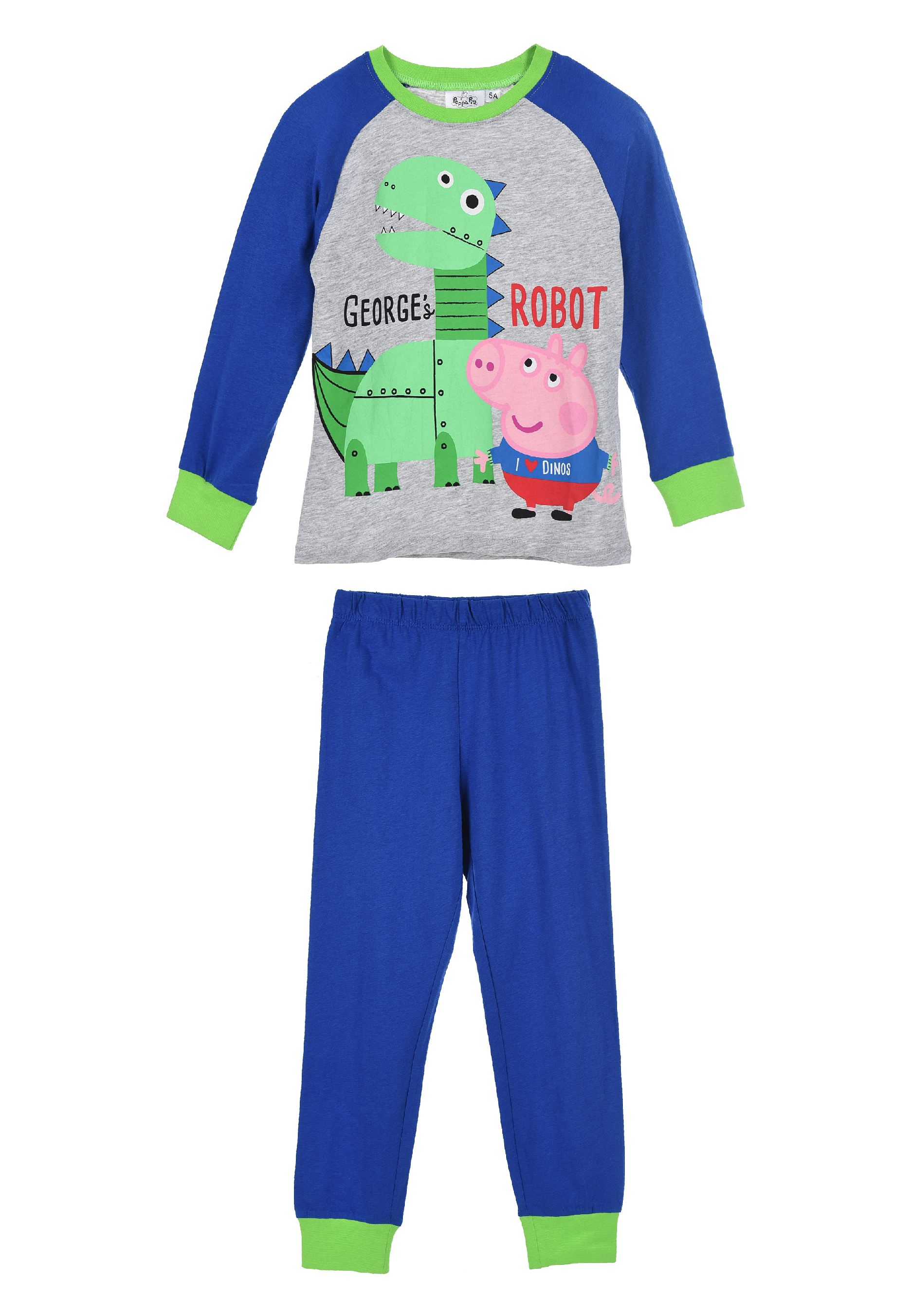 Peppa Wutz Pig George Kinder Jungen Schlafanzug Mädchen Pyjama Langarmshirt Langarm T-Shirt + Schlafhose