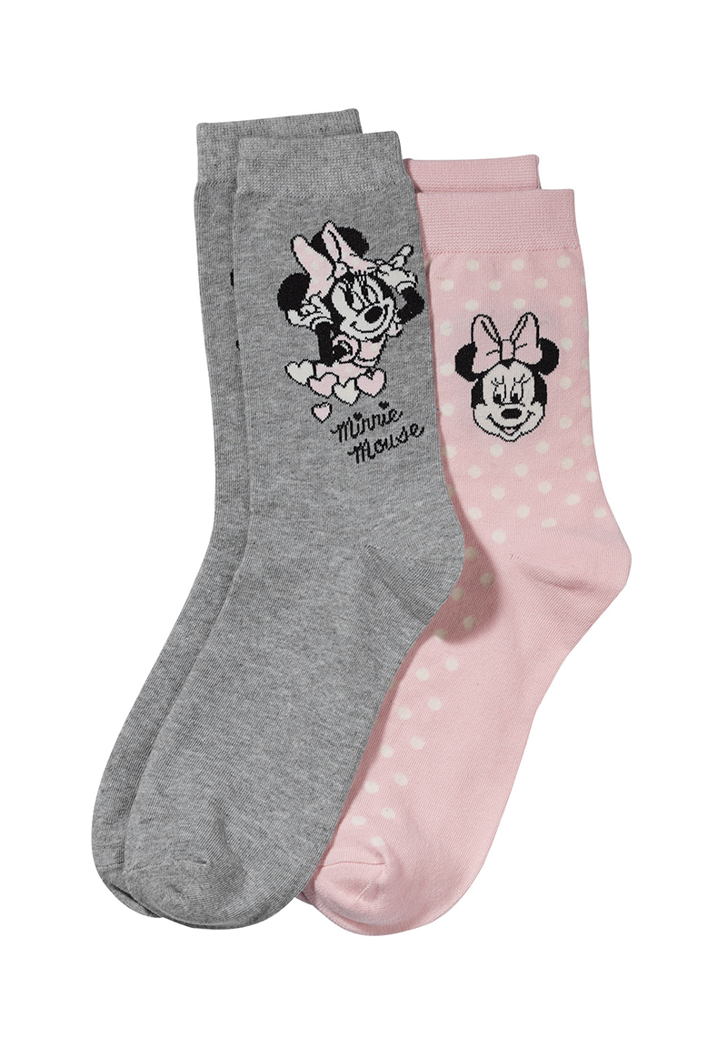 Minnie Mouse Damen Strümpfe Socken 2er Set