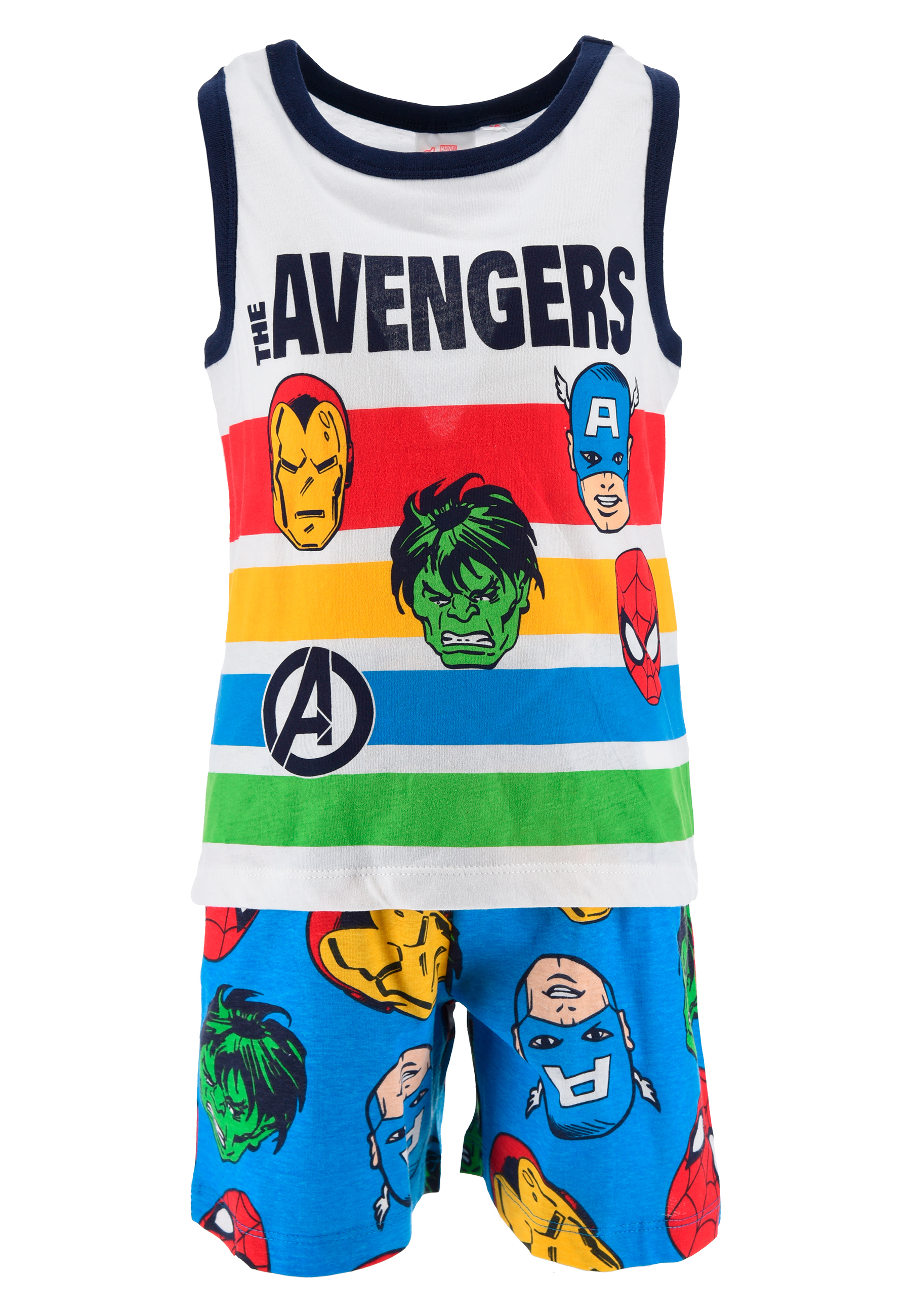Avengers Jungen Pyjama Kinder Sommer Schlafanzug Kurz Shirt Short