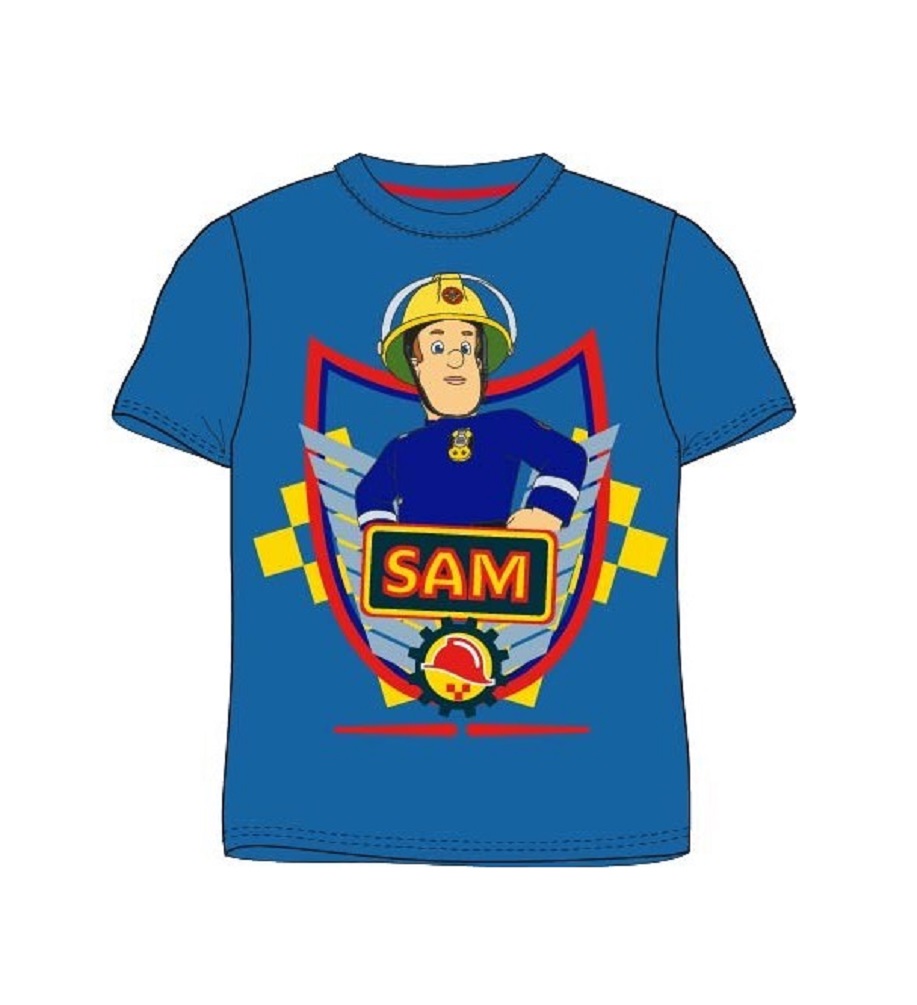 Feuerwehrmann Sam Jungen Kinder T-Shirt Blau