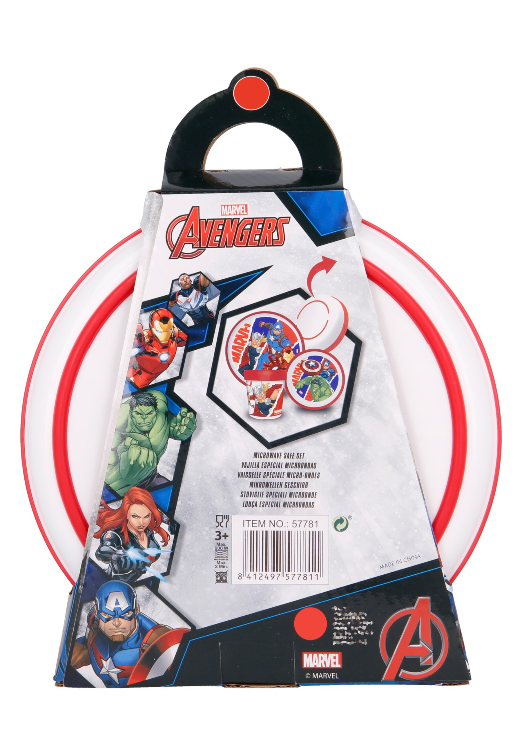 Avengers Kinder Geschirr-Set Teller Schale Becher 3 tlg. BPA-frei