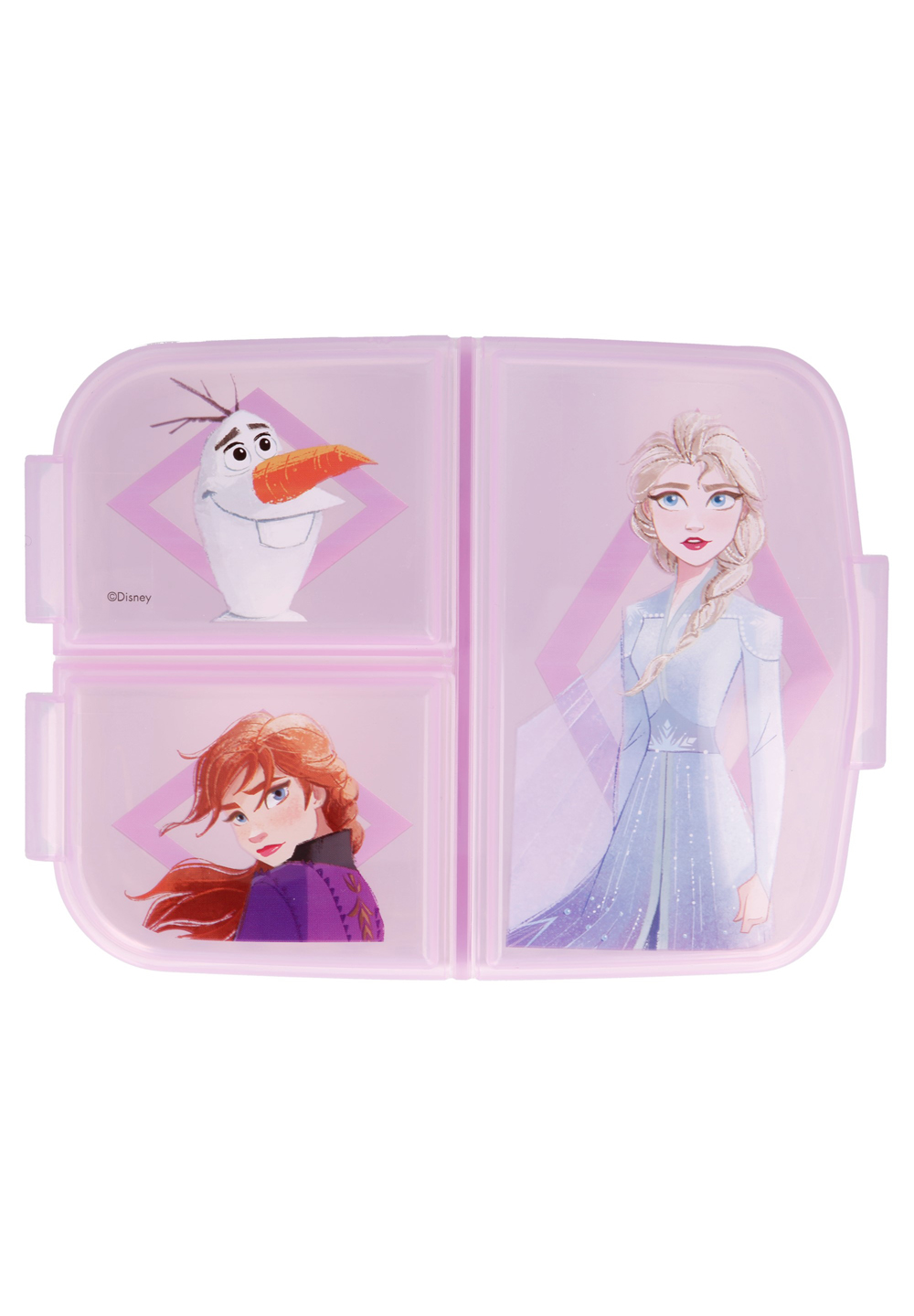 Frozen 2 - Die Eiskönigin II Elements Anna und Elsa Kinder Premium Lunchbox Brotdose Frühstücks-Box Vesper-Dose mit 3 Fächern