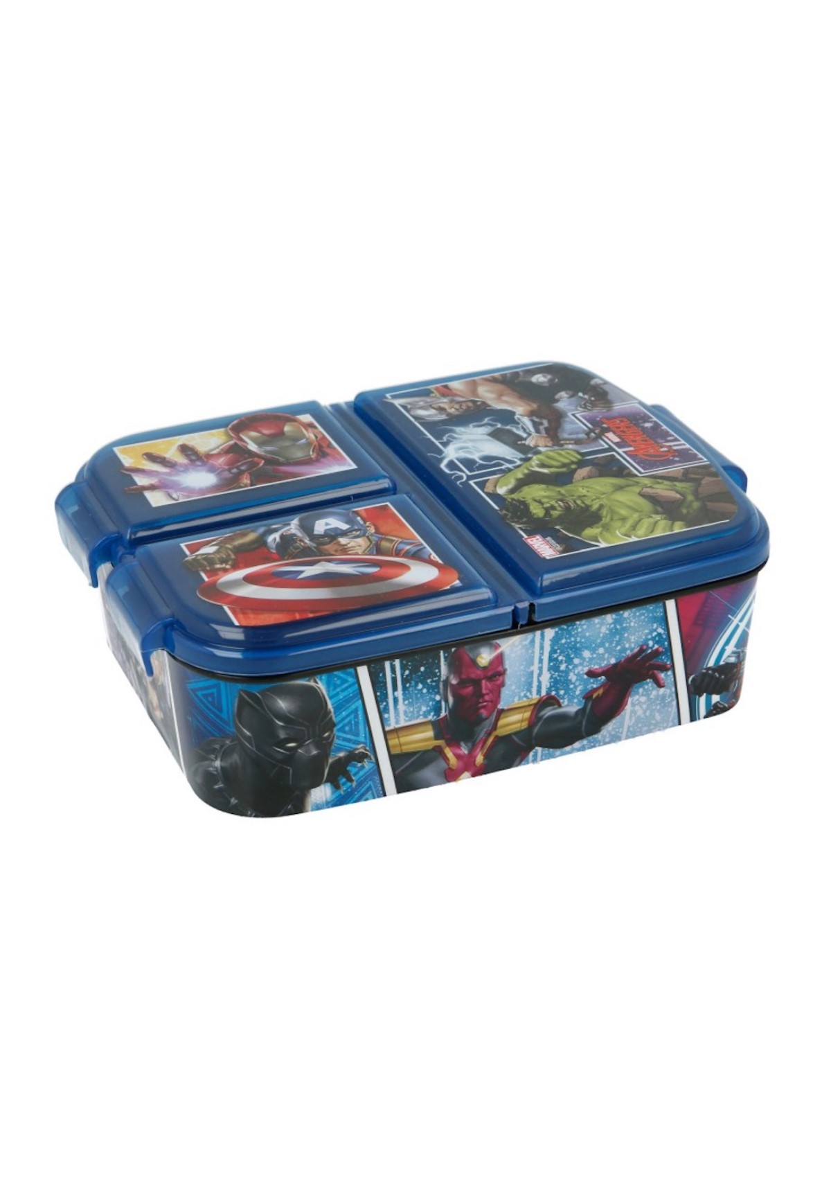 Marvel Avengers Kinder Premium Brotdose Lunchbox Frühstücks-Box Vesper-Dose mit 3 Fächern