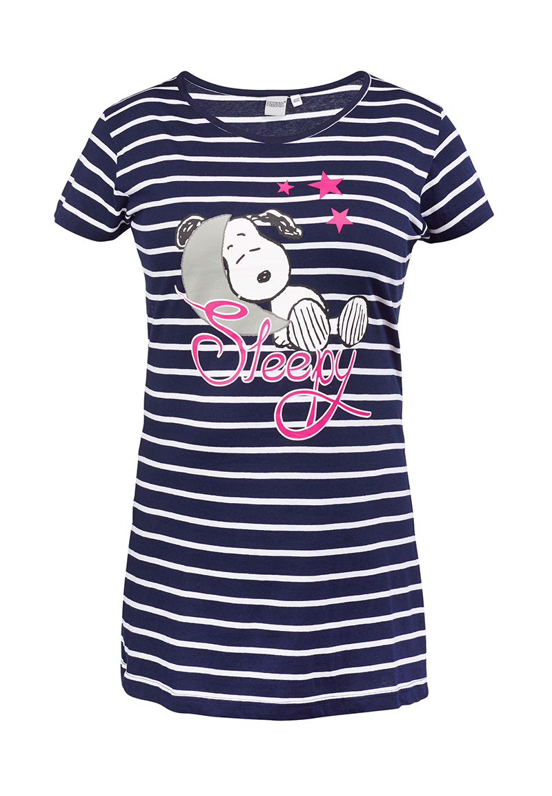 Snoopy Peanuts Nachthemd Schlafshirt Damen 