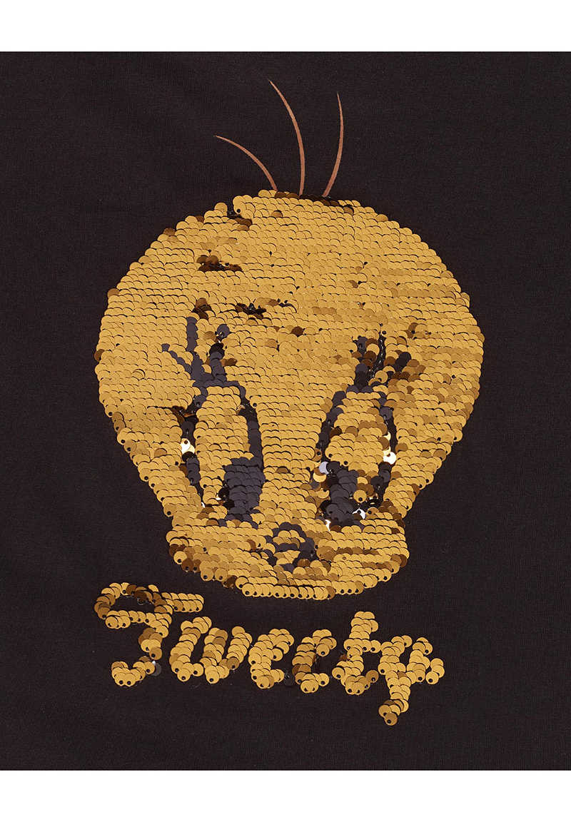 Tweety! Looney Tunes Kinder T-Shirt Mädchen Shirt Wende-Pailletten