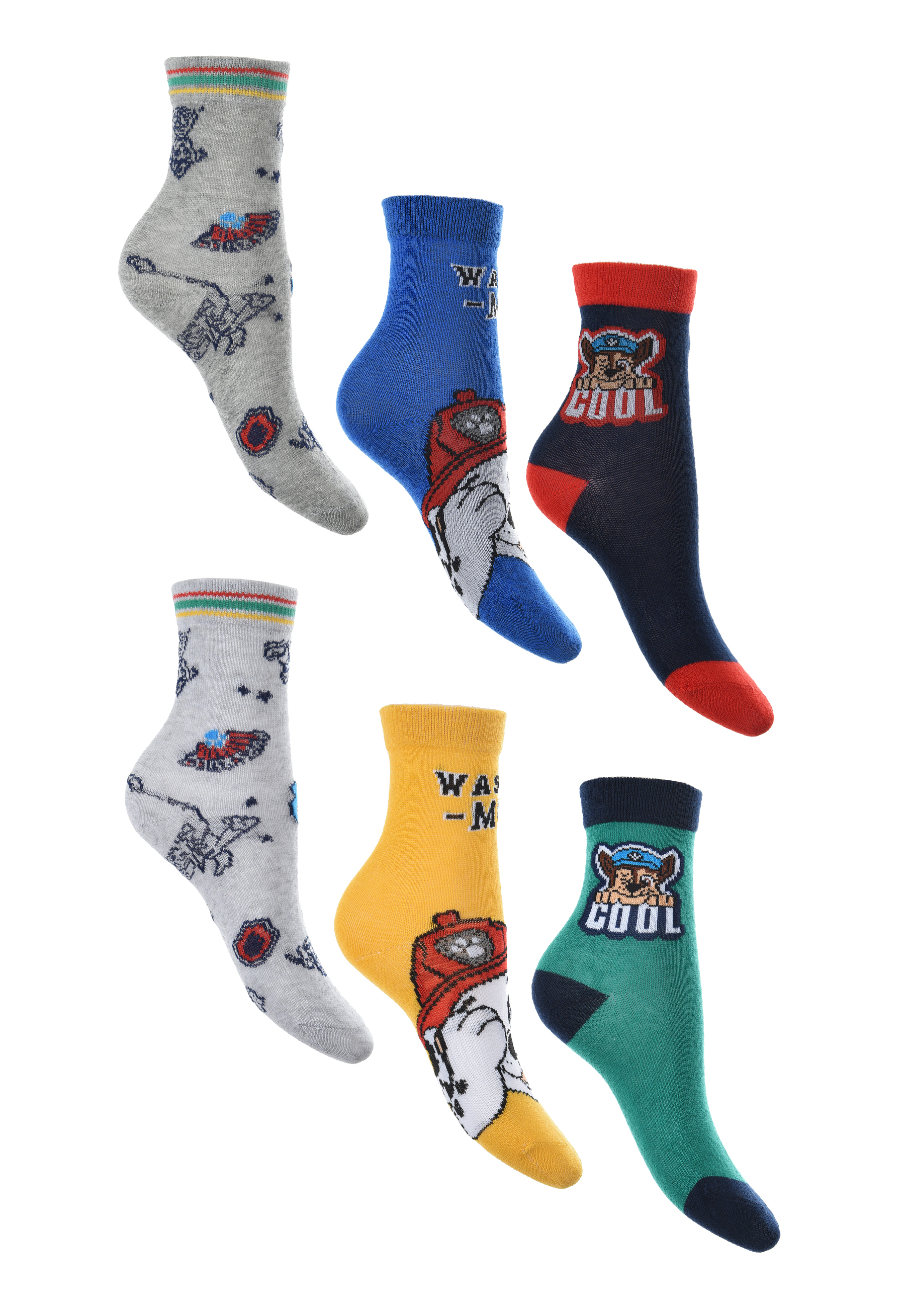 Paw Patrol Chase Marshall Kinder Jungen Socken 6 Paar Strümpfe Paket Set