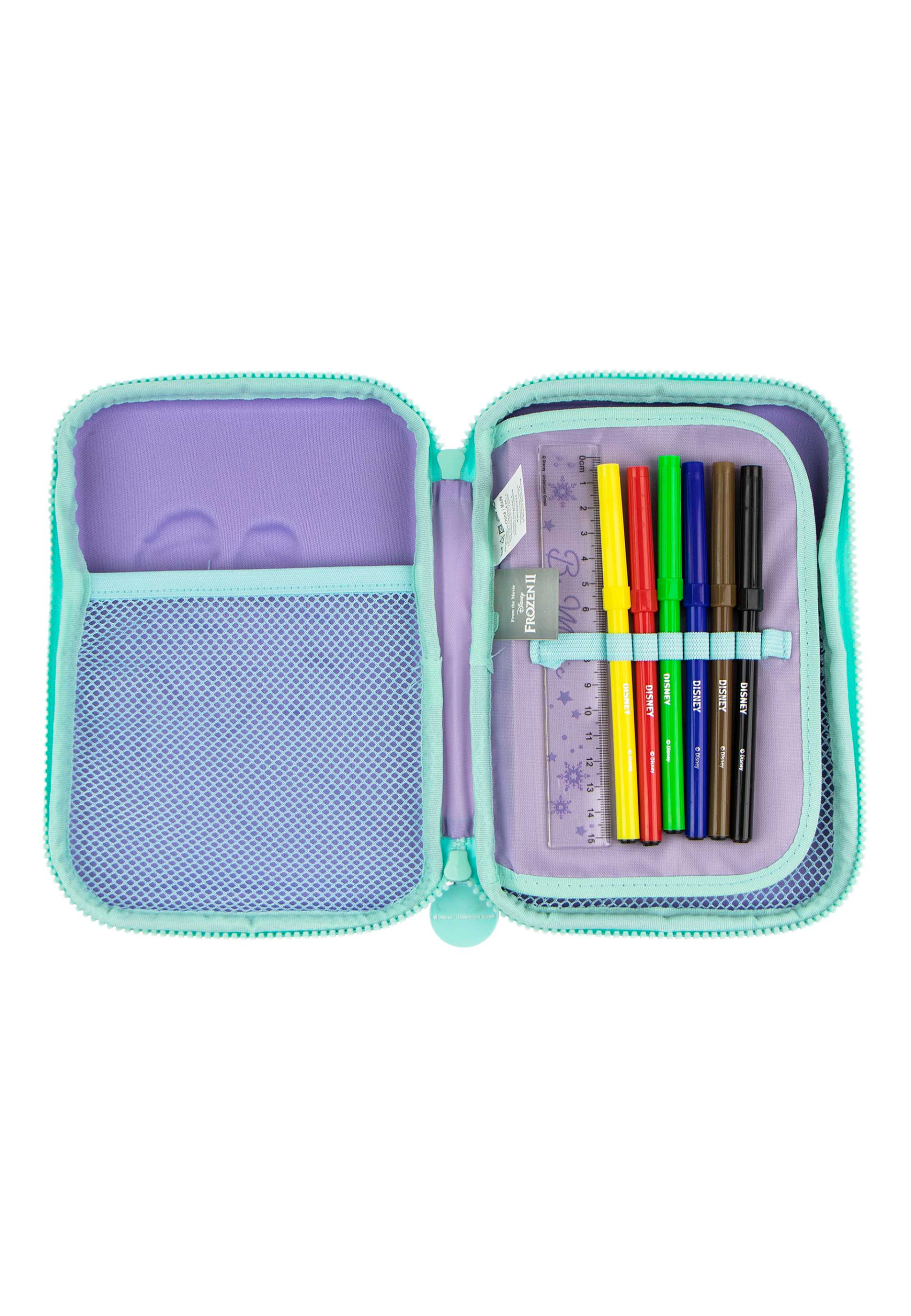 Frozen - Die Eiskönigin Etui Federmappe Federtasche 3D Federmäppchen - 17 teilig