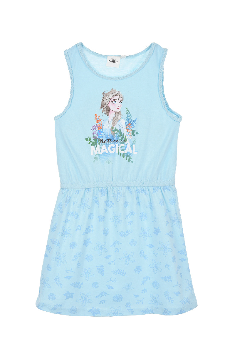 Frozen - Die Eiskönigin Mädchen Sommer-Kleid Kinder Jerseykleid tank-top 