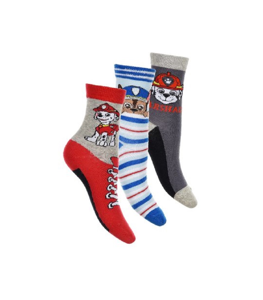 Paw Patrol Chase und Marshall Kinder Jungen Socken 3er Set