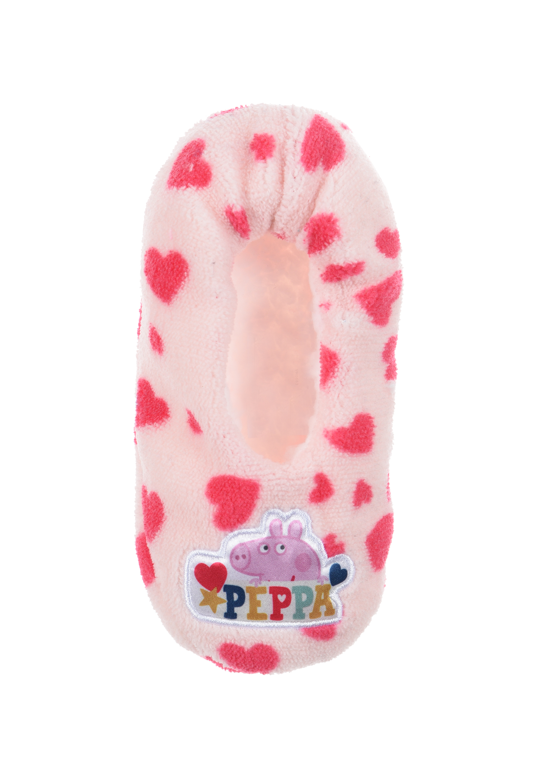 Peppa Wutz Pig Winter Hausschuhe Pantoffeln Fleece warm gefüttert Gumminoppen