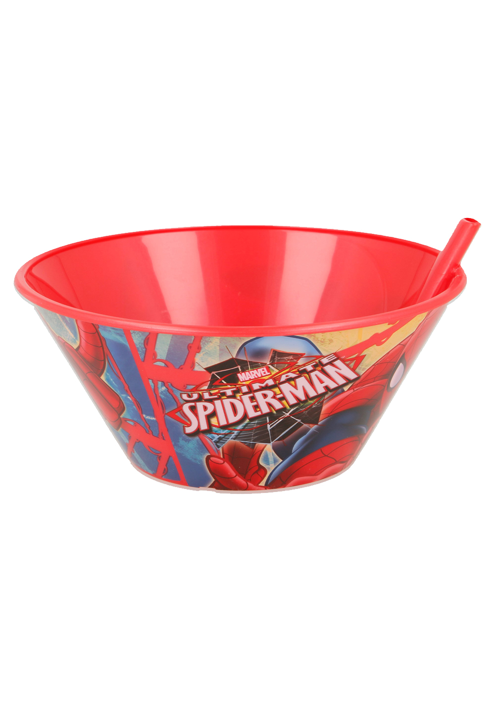 Spider-Man Kinder Jungen Müsli-Schale mit integrierten Strohhalm 500ml