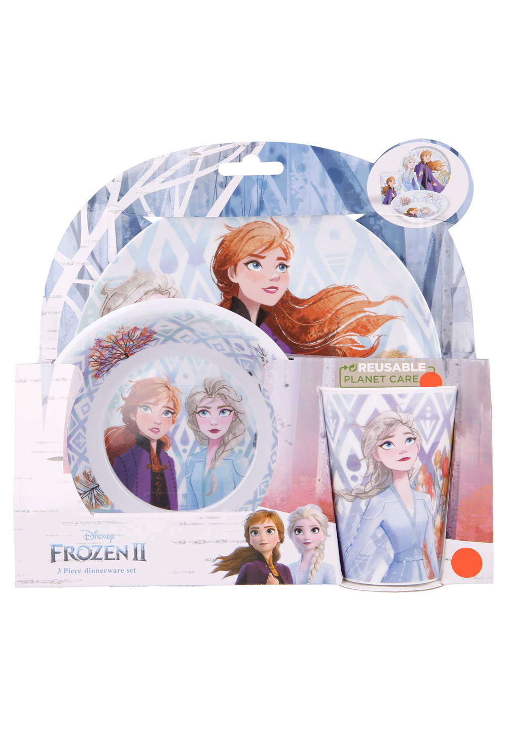 Frozen 2 - Die Eiskönigin Kinder-Geschirr Frühstücks-Set 3-tlg. Geschenk-Set 