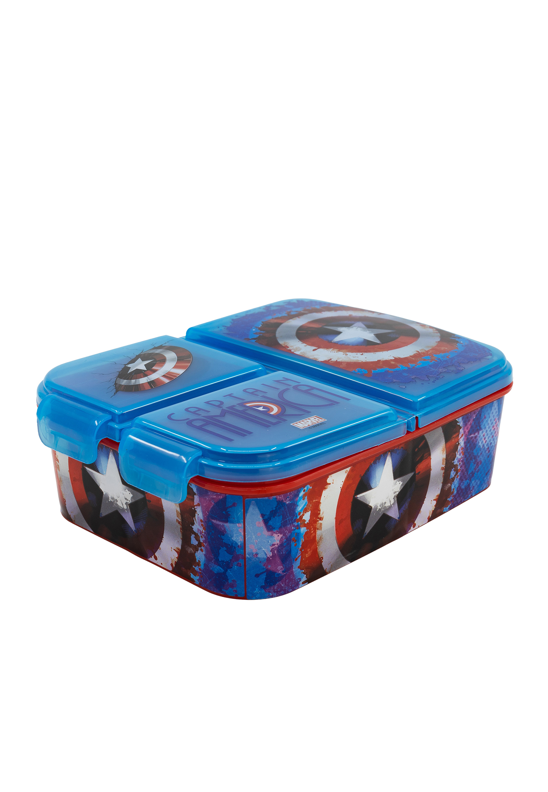 Avengers Captain America Kinder Premium Brotdose Lunchbox Frühstücks-Box Vesper-Dose mit 3 Fächern