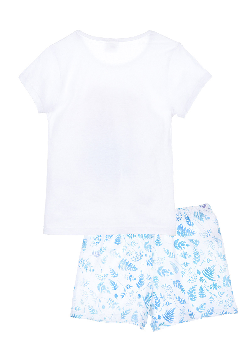 Frozen - Die Eiskönigin Anna und Elsa Kinder Sommer Schlafanzug Mädchen Pyjama-Set Kurz