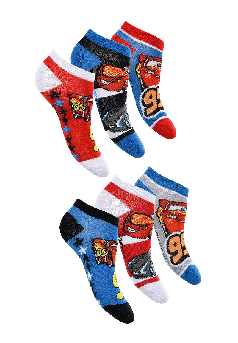 Cars Lightning McQueen Jungen Sneaker Socken Strümpfe 6 Paar Set für Kinder 