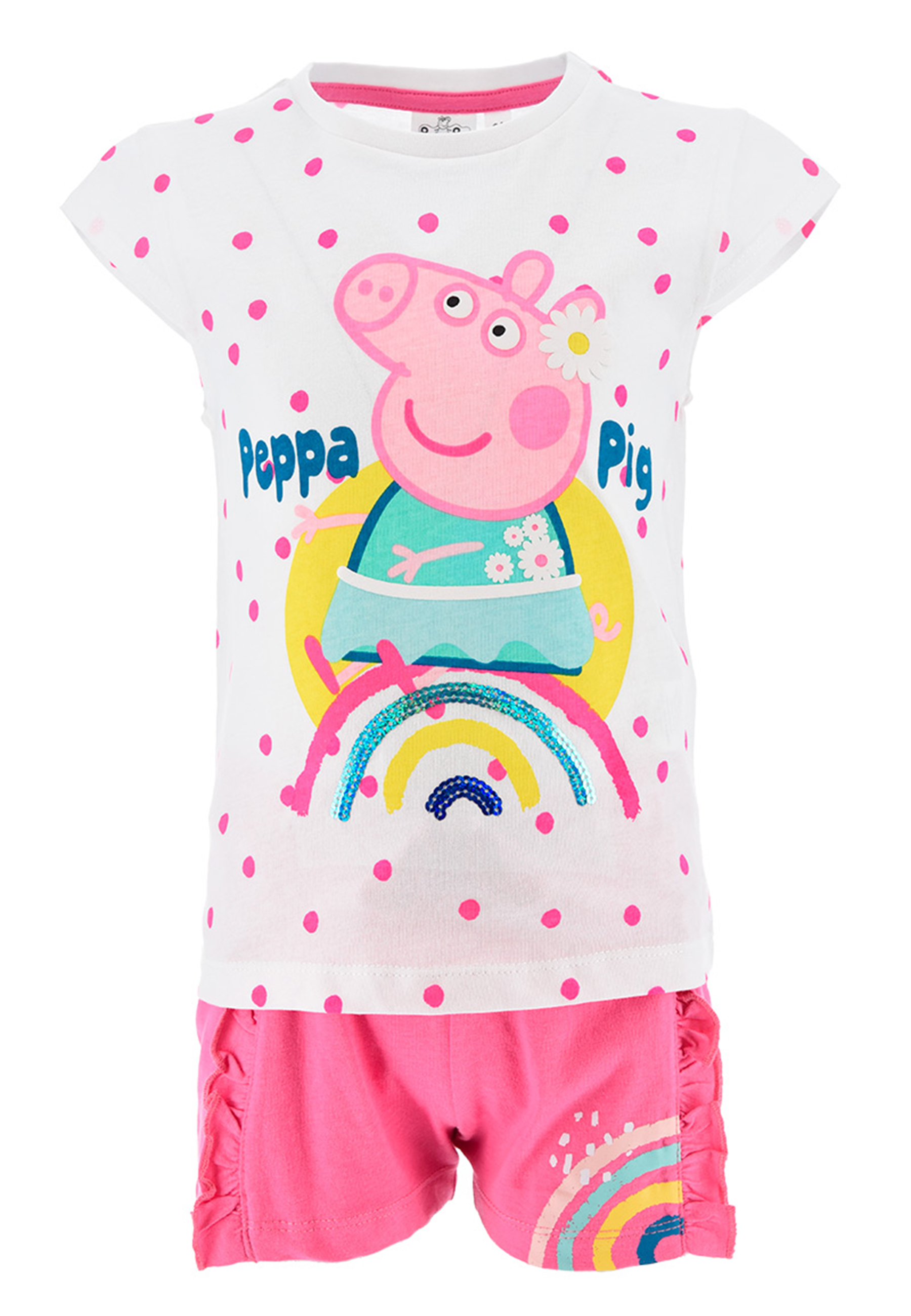 Peppa Wutz Pig Kinder Sommer-Set Mädchen T-Shirt und Shorts kurze Hose Set