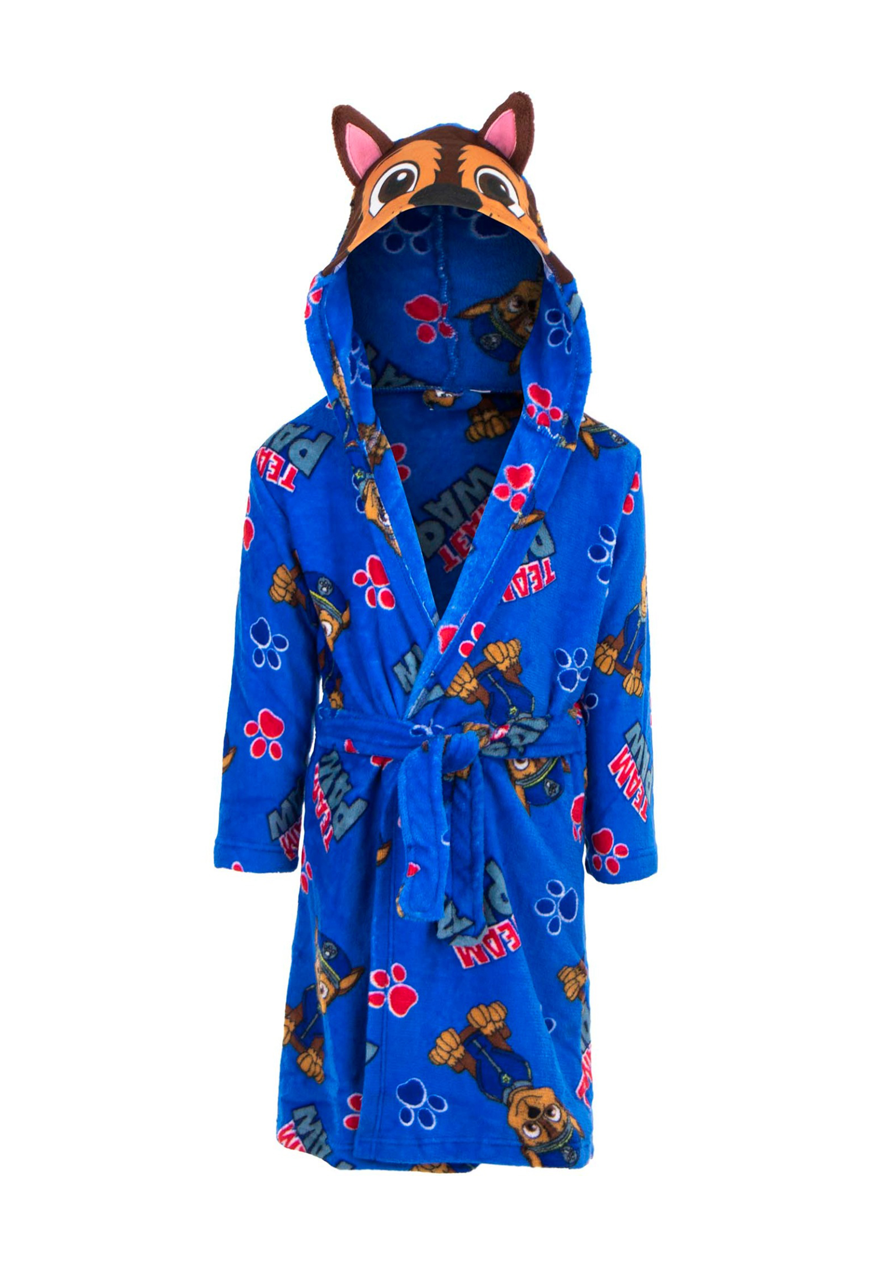 Paw Patrol Chase Jungen Kinder Bademantel Morgenmantel mit Kapuze