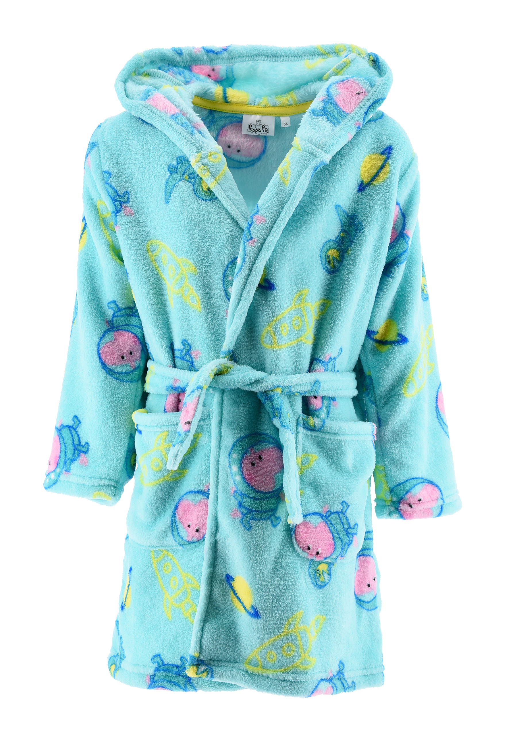 Peppa Wutz Pig George Jungen Kinder-Bademantel Morgenmantel mit Kapuze