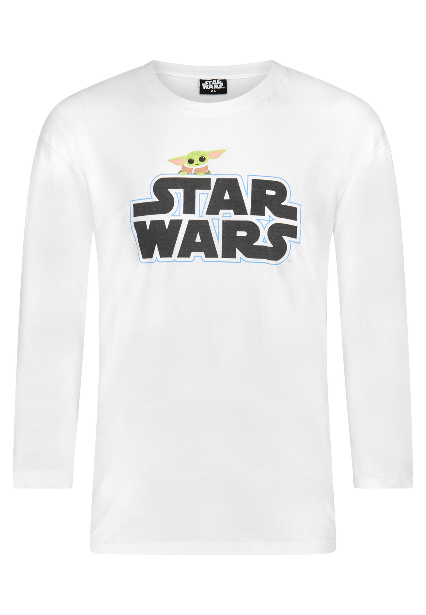 Star Wars Yoda Herren Schlafanzug Lang Pyjama-Set Langarm-Shirt mit Schlafhose