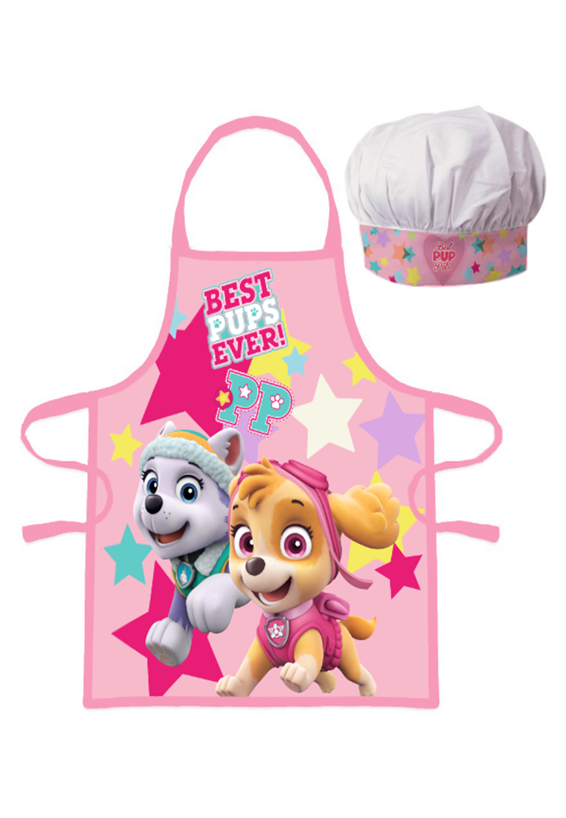 Paw Patrol Skye & Everest Best Pups Ever 2 tlg. Mädchen Küchen-Set Kochschürze & Kochmütze