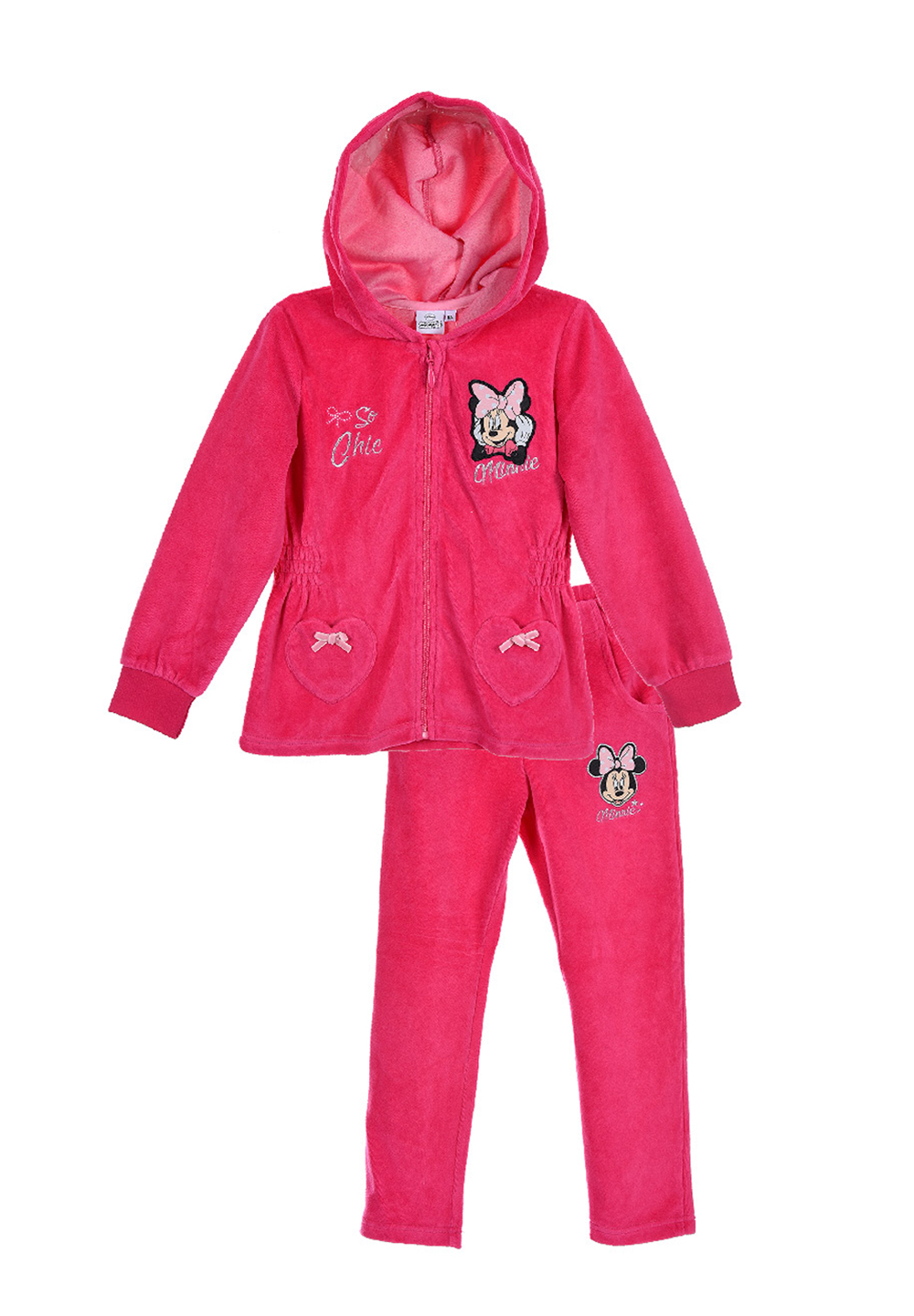 Minnie Mouse Mädchen Kinder Sweat-Jacke mit Kapuze Jogging-Hose Jogging-Anzug Trainings-Anzug