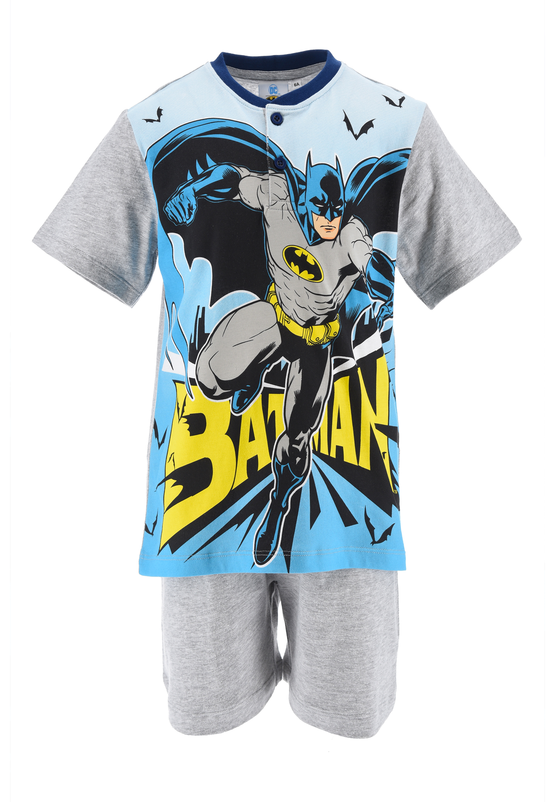 Batman Kinder Jungen Schlafanzug Shorty Kurzarm Pyjama 2 tlg.
