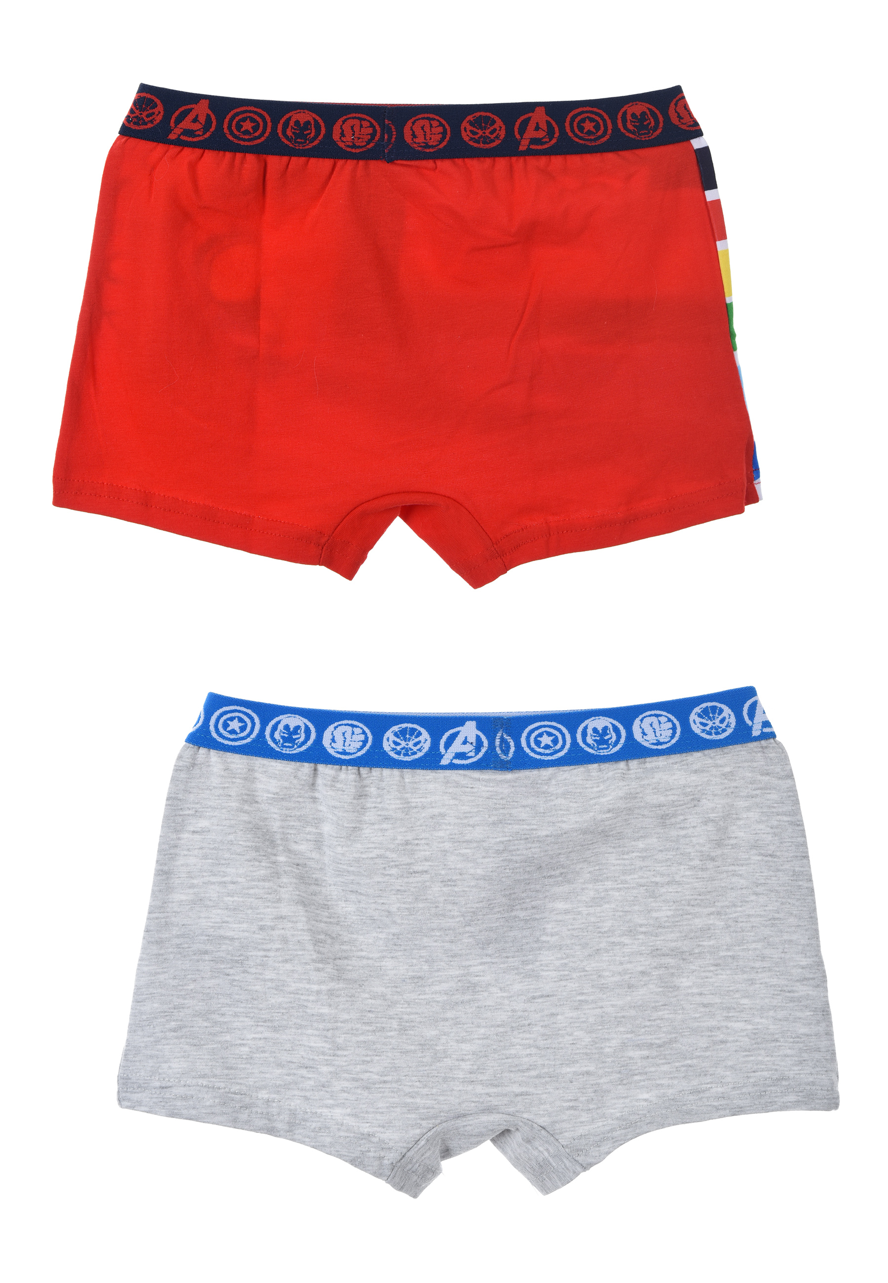 Avengers Jungen Boxershort Unterwäsche Unterhose 2er Set Weiß + Grau